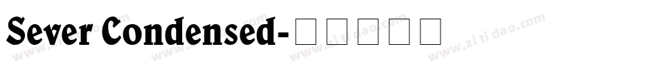 Sever Condensed字体转换